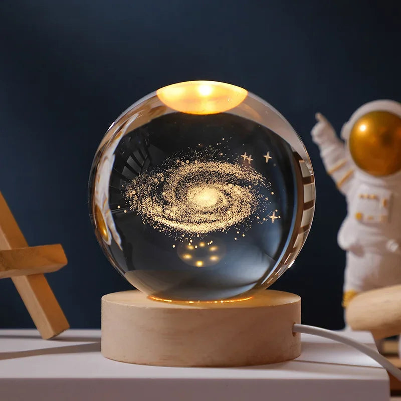 Galaxy Crystal Ball LED Night Light for Home Decor - Smarsty