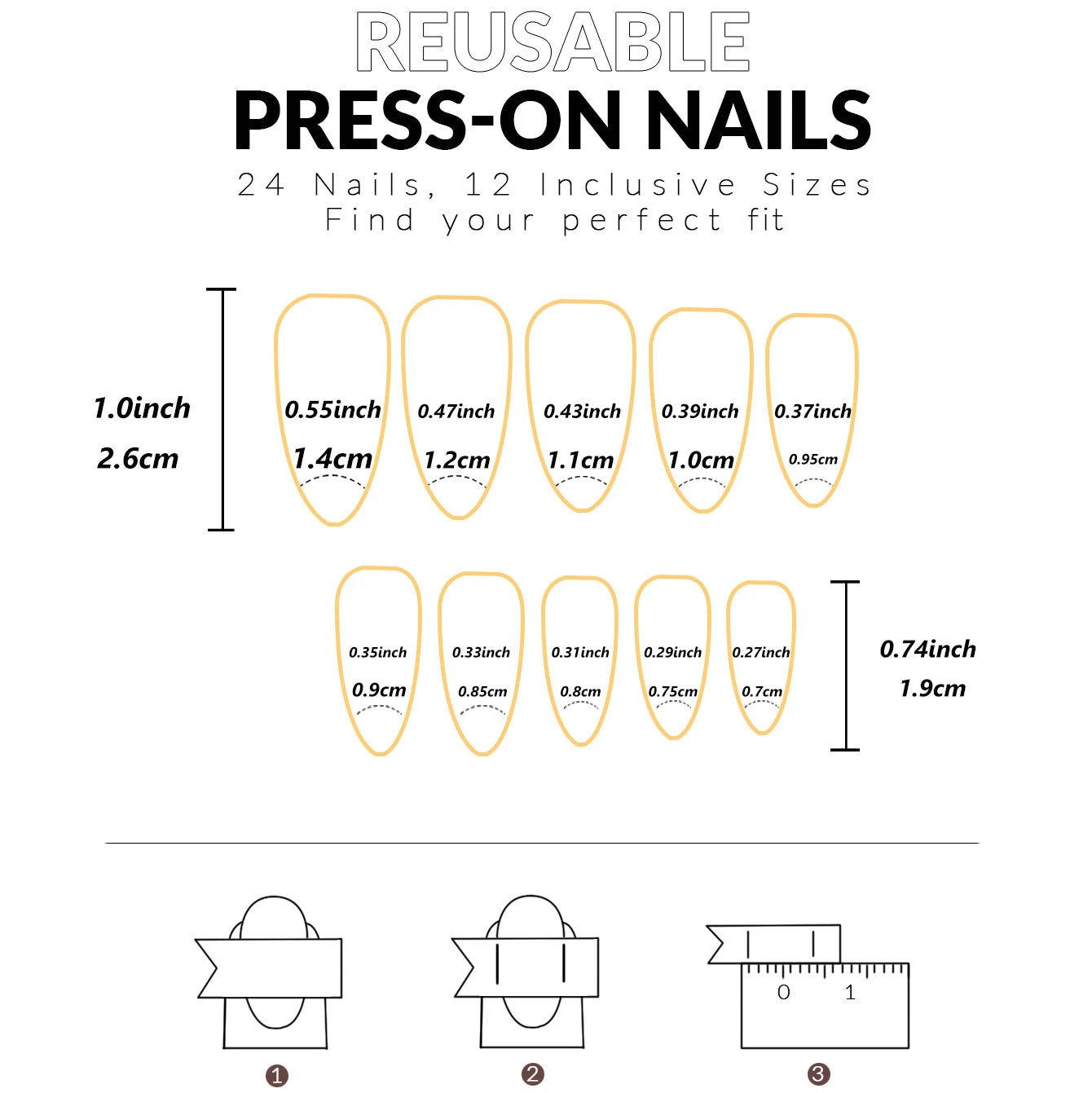 24PCS Pink French Fake Nails for Parties - Smarsty