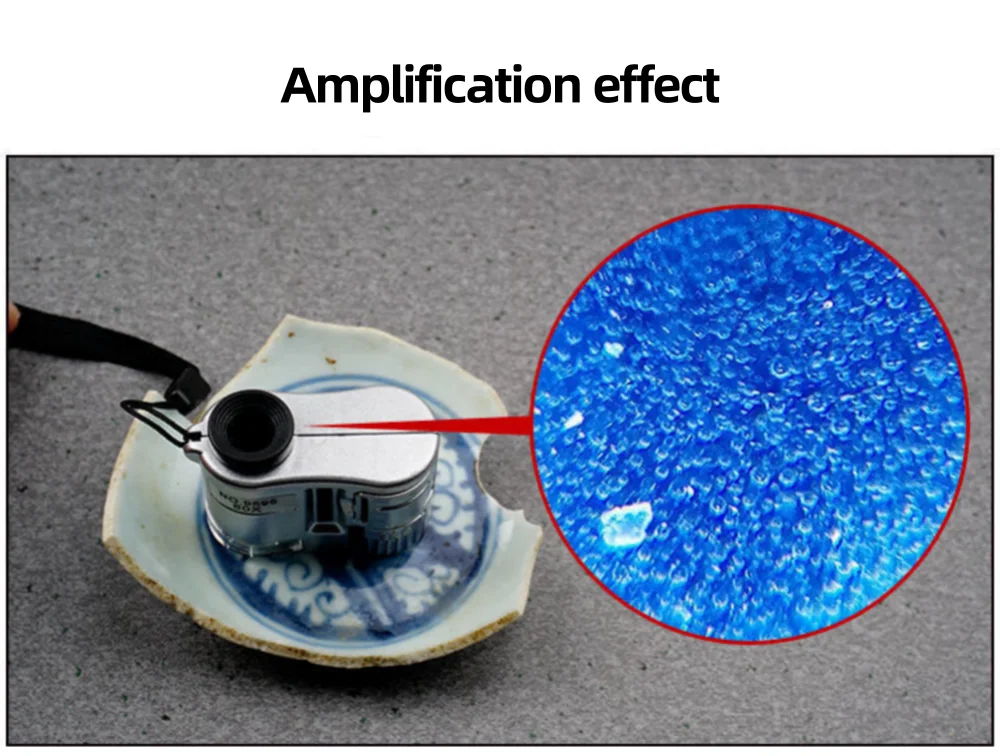 60X Handheld Magnifying Glass With LED Light - Smarsty