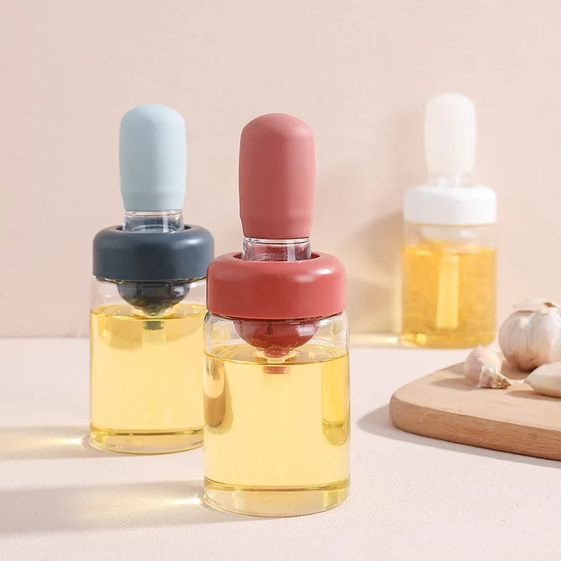 Portable Silicone Oil Bottle With Brush For Easy Cooking - Smarsty
