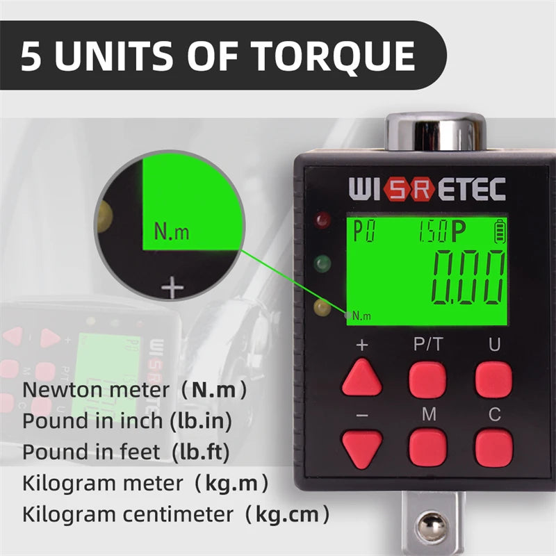 Digital Torque Meter Adjustable Professional Electronic Wrench - Smarsty