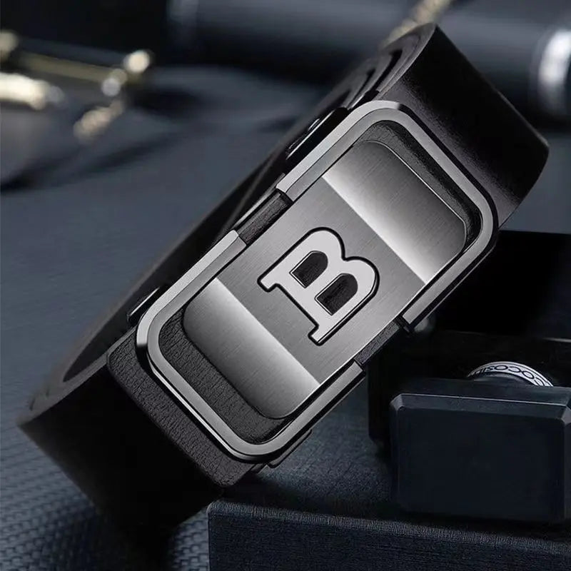 Men's Automatic Buckle PU Leather Belt High Quality - Smarsty