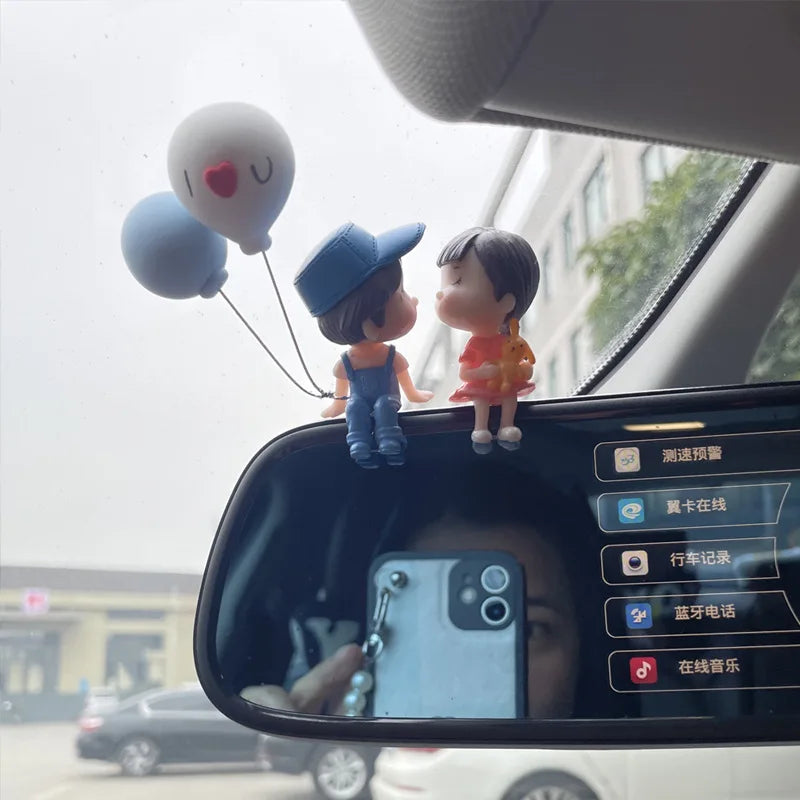 Cute Couple Car Ornament Balloon Figurine For Dashboard - Smarsty