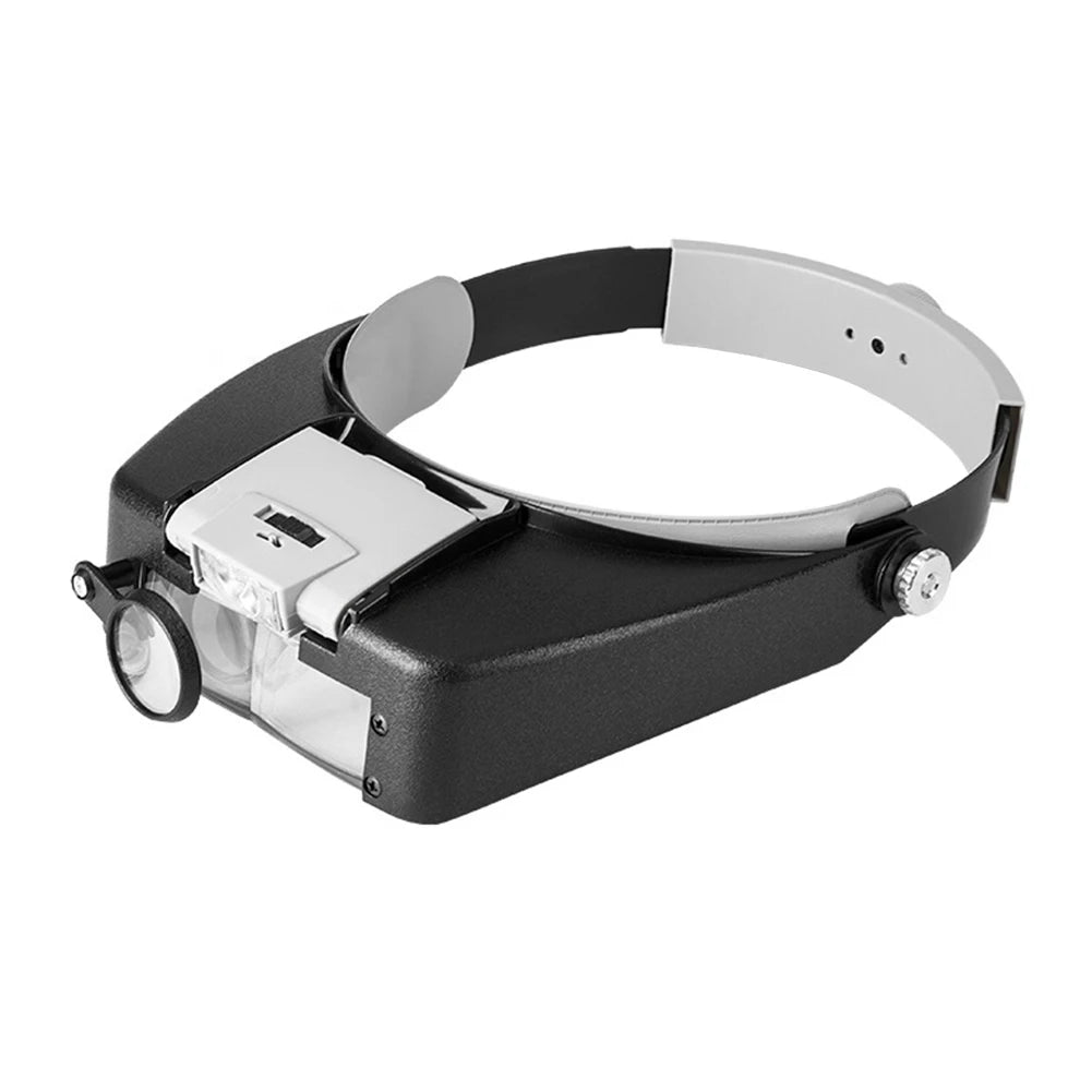 LED Light Magnifying Glasses 1.5x 3x 8.5x 10x Illuminated Magnifier Lightweight Adjustable Band for Reading Jewelers
