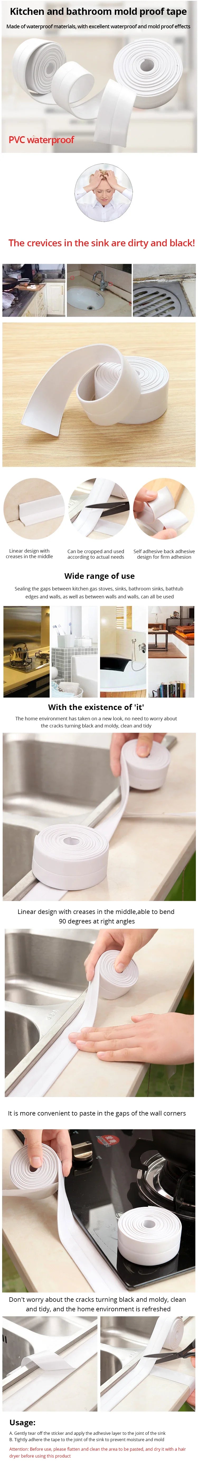 Waterproof PVC Wall Stickers for Bathroom and Kitchen - Smarsty