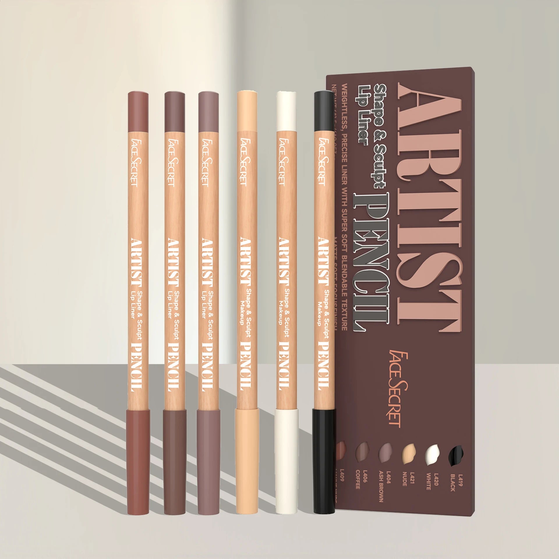 Weightless Matte Lip Liner Pencil Set for Long-lasting Precision - Smarsty