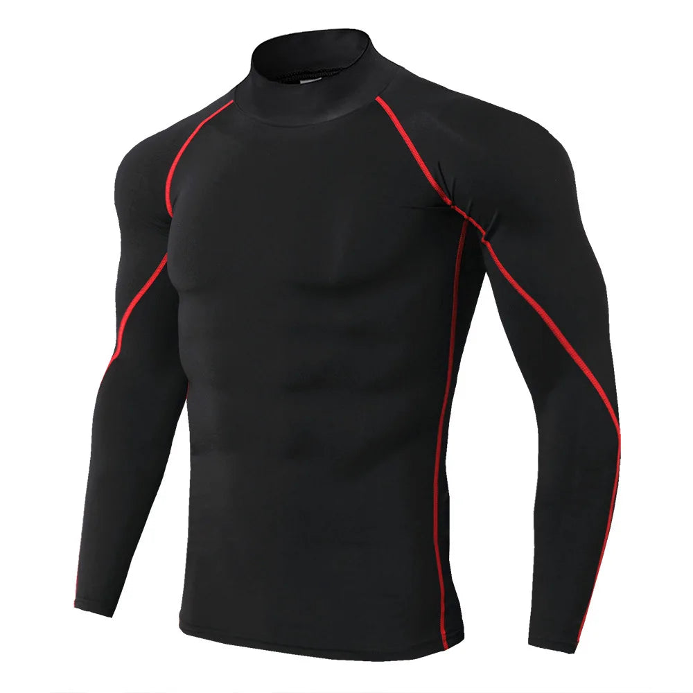 Men Sport T-shirt Quick Dry Bodybuilding Running Shirt Long Sleeve Compression Top Gym T Shirt Men Fitness Tight Rashgard - Smarsty