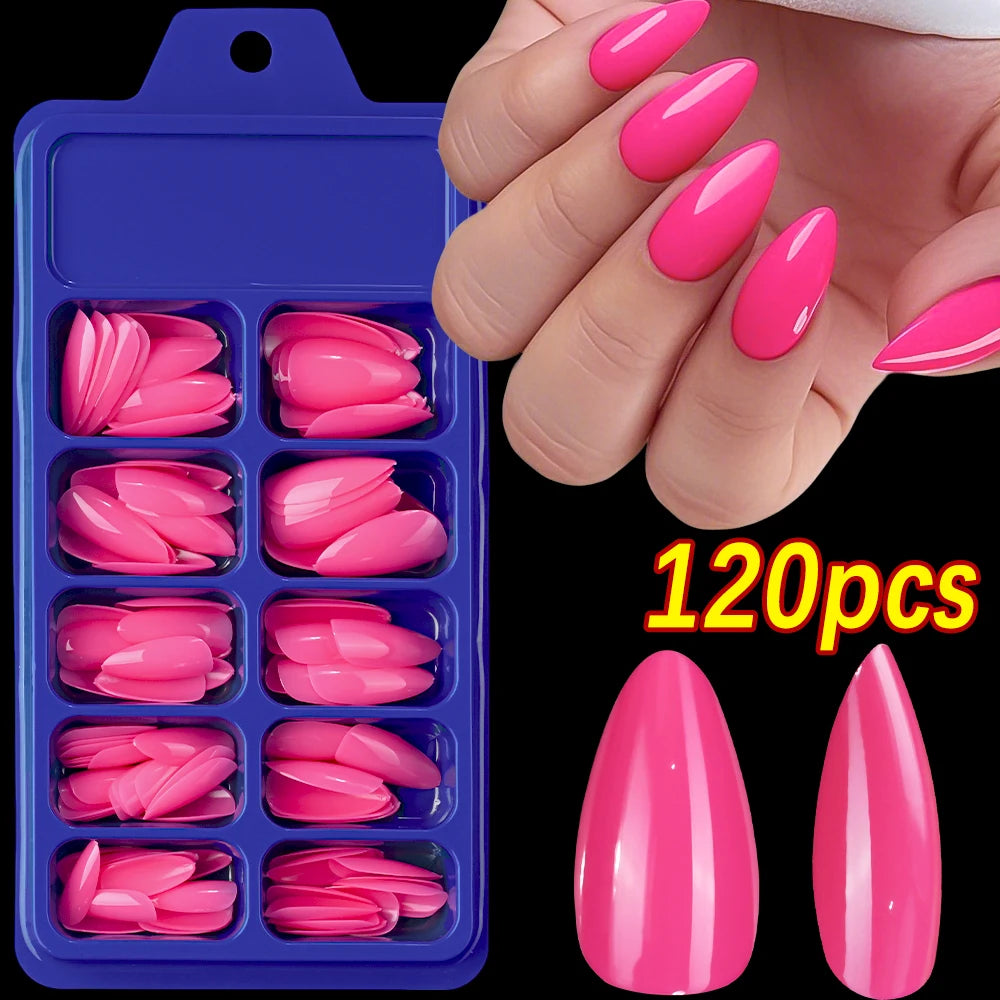120Pcs French Fake Toenails in 9 Colors for Summer Style - Smarsty