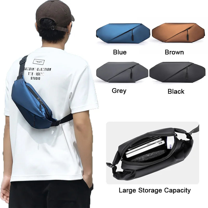 Mens Shoulder Bag Large Capacity Crossbody Multi Function - Smarsty