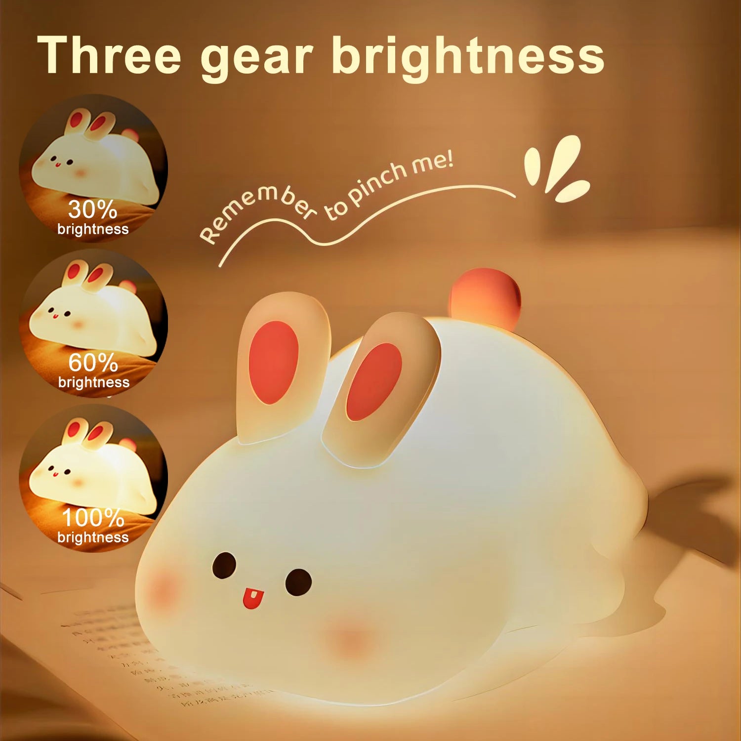 Cute Rabbit LED Night Light for Kids Bedroom - Smarsty