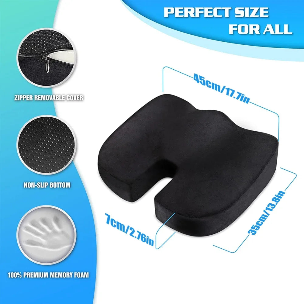 Ergonomic Memory Foam Seat Cushion for Office Chairs - Smarsty