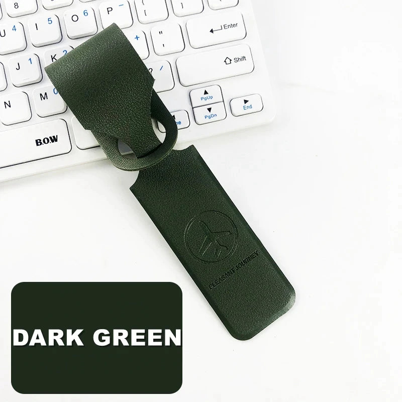 1PC PU Leather Luggage Tag Creative Baggage Suitcase Identifier ID Addres Holder Boarding Tags Portable Label Travel Accessories - Smarsty