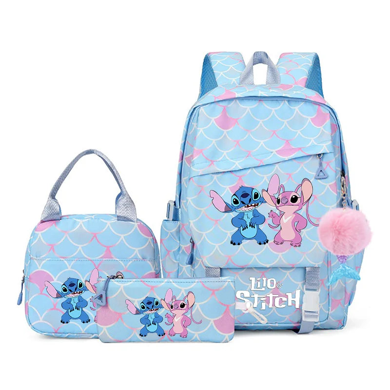 Lilo Stitch Kids Backpack Set 3 Piece Kawaii School Bags - Smarsty