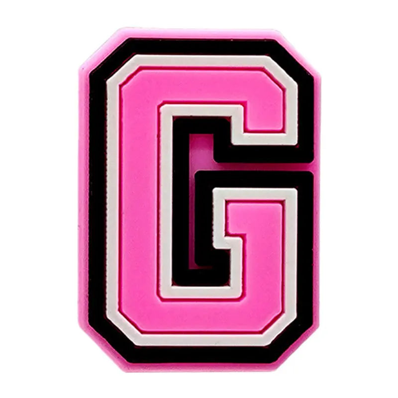 Pink Letter Shoe Charms for Crocs Accessories Women Clogs Pins Men Badge Kids Jeans Girls Decorations Buckle Shoes Accessories