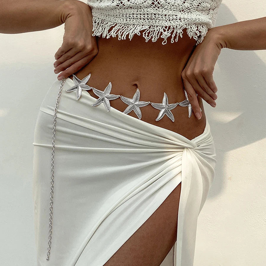 Gold Color Starfish Belly Chain for Women - Smarsty