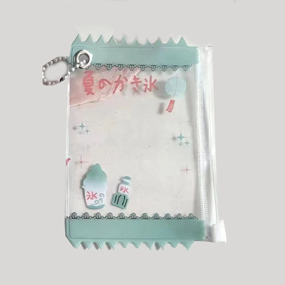 INS Transparent Candy Bag Badge Holder Korean Photocard Holder Display Bag Pendant Idol Photo Card Protective Cover Card Holder