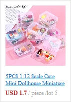 Miniature Dollhouse Furniture Set For Dolls House Mini Toy Kit Accessories TV Kitchen Home Fridge Kids Pretend Play Diy Figurine by Smarsty