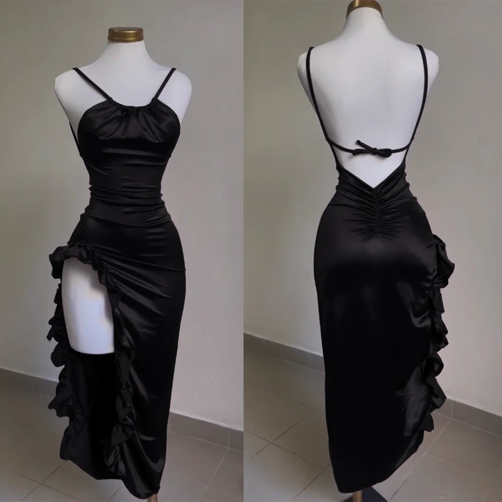 2024 Europe and the United States explosive new cross-border dress summer senior sense Y2K sexy halter Spice Girl dress - Smarsty