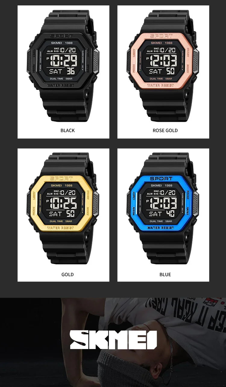 Skmei 1988 Waterproof Digital Sport Watch for Men - Smarsty