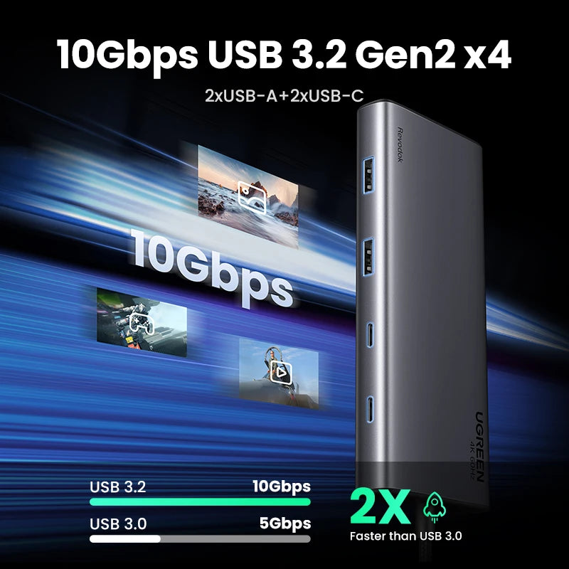 USB C Hub 4K HDMI DockingStation With 100W PowerDelivery