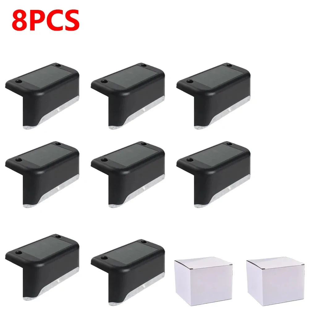 Warm White Solar LED Step Lights for Outdoor Safety - Smarsty