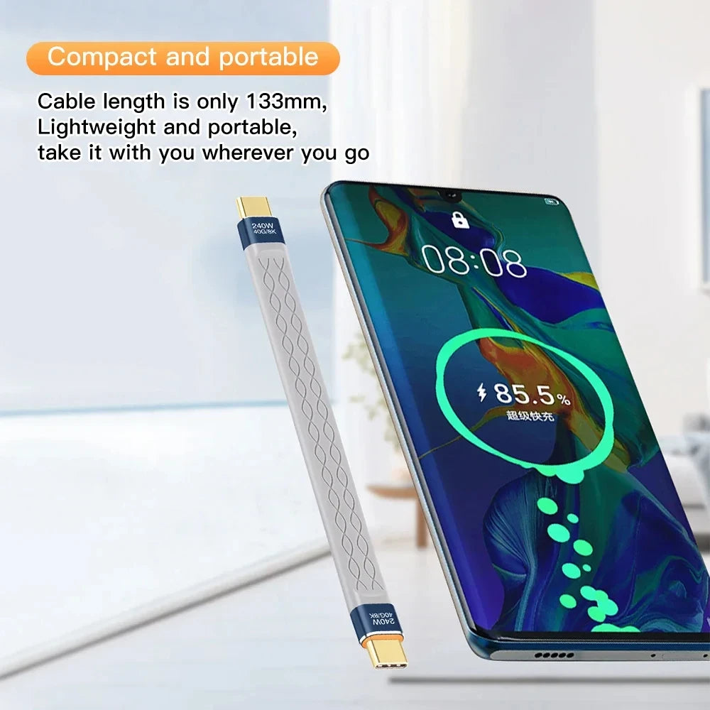 USB C to USB C Fast Charging Cable 240W 8K Data Transfer - Smarsty