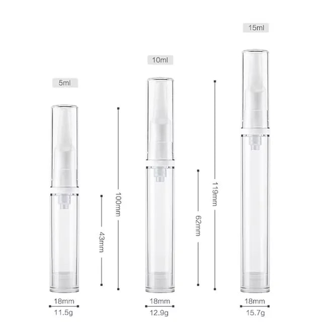 Clear Airless Foundation Dispenser Travel Bottles Set - Smarsty