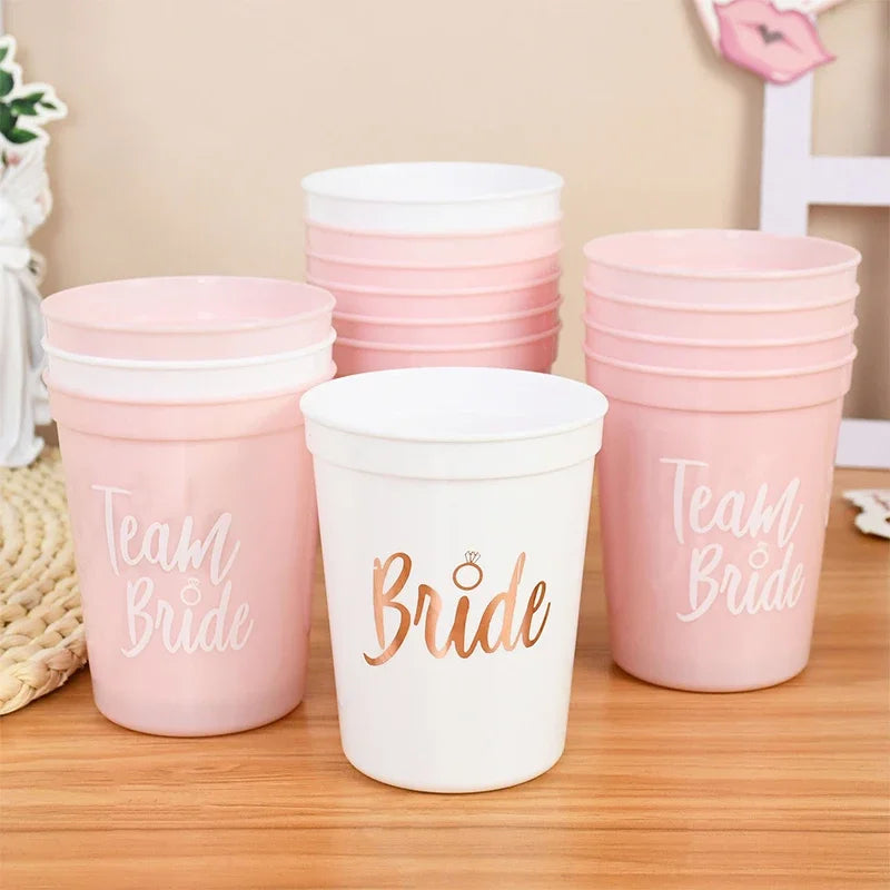 Team Bride Plastic Drinking Cups for Bachelorette Party - Smarsty