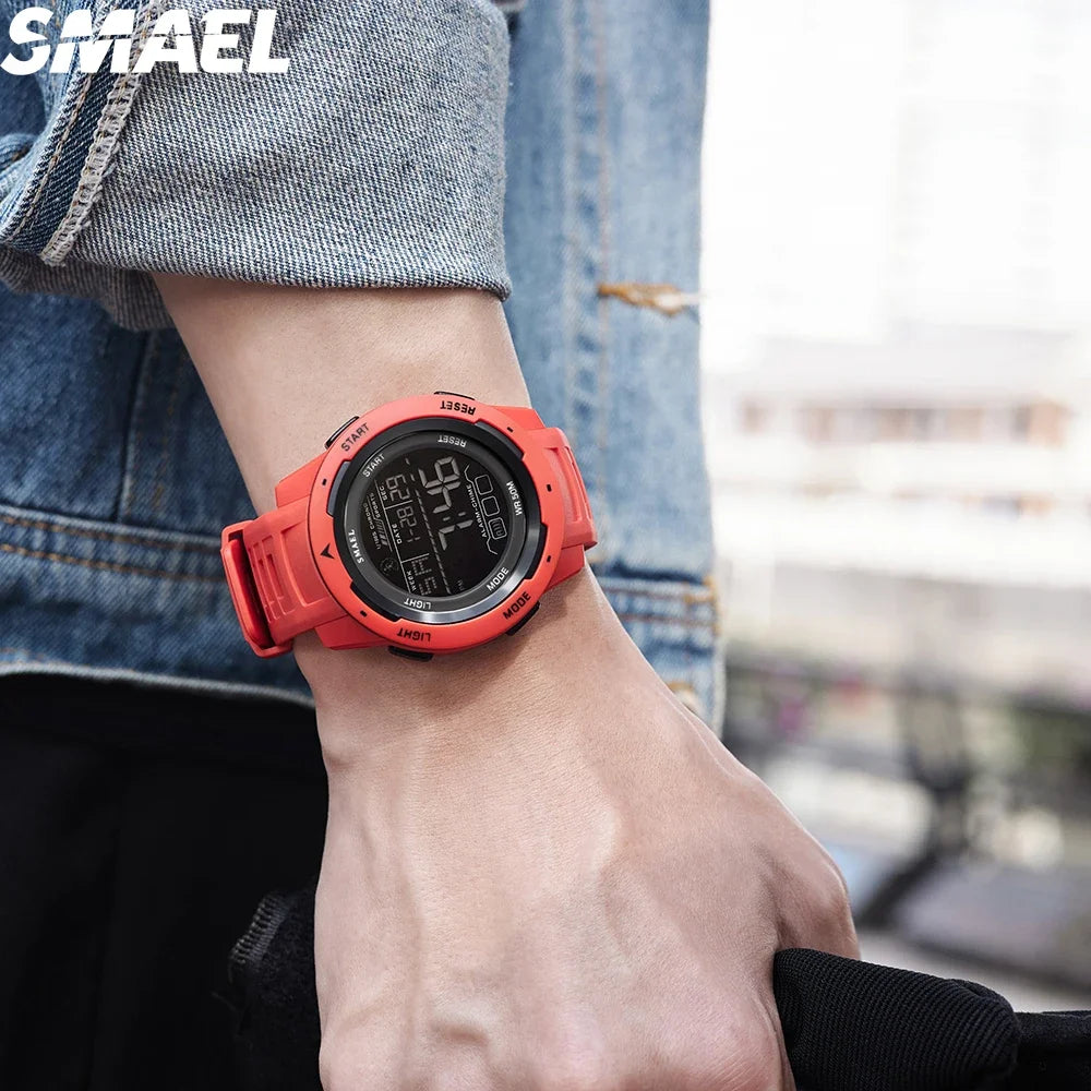 SMAEL 8105 Men’s Digital Sports Watch Waterproof LED Display - Smarsty