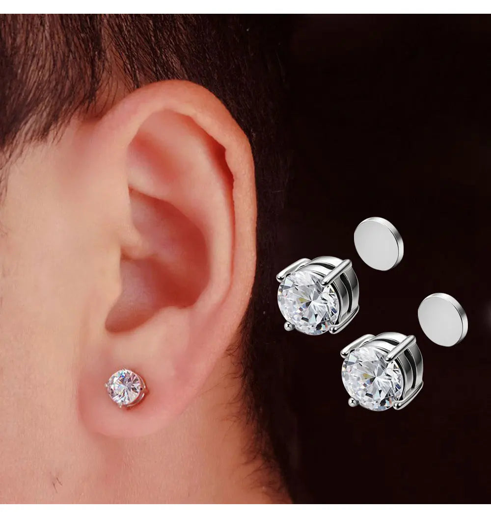 Fashion Crystal Magnetic Clip Earrings for Men and Women - Smarsty