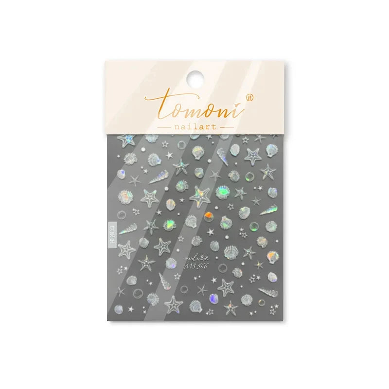 Summer Beach Nail Art Stickers with Ocean Designs - Smarsty