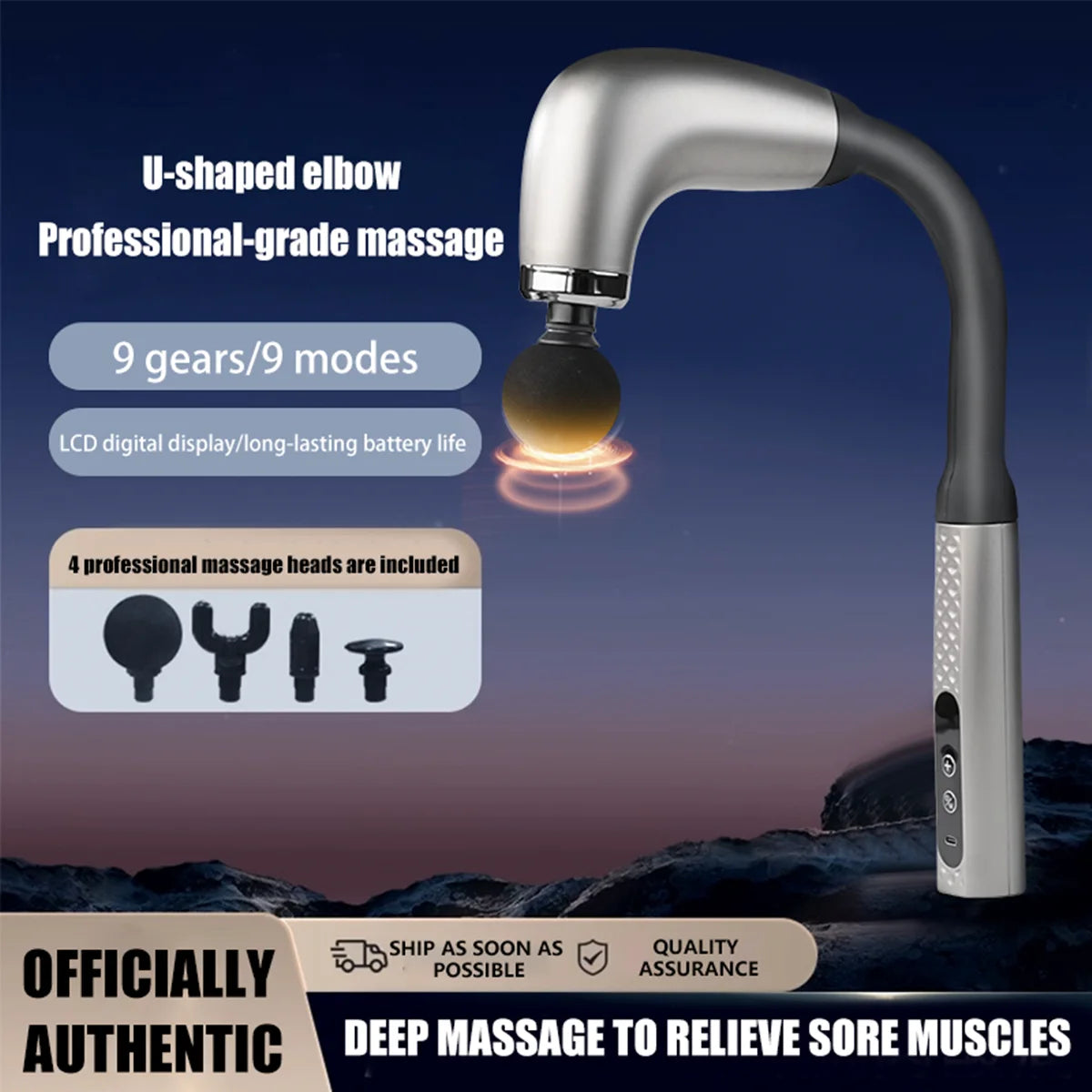 Electric Fascia Gun Massager for Body Relaxation - Smarsty