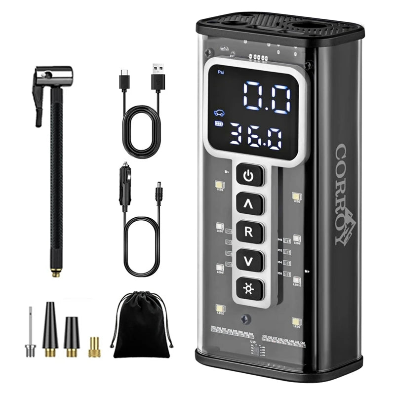 Portable Tire Inflator Air Compressor 6000mAh Battery - Smarsty