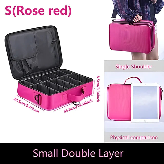 Travel Makeup Case With Large Capacity Cosmetic Organizer - Smarsty