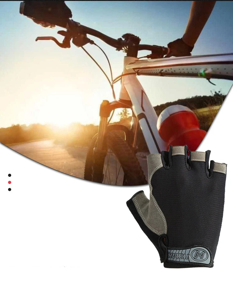 Breathable Anti Slip Fingerless Cycling Gloves for Men Women - Smarsty
