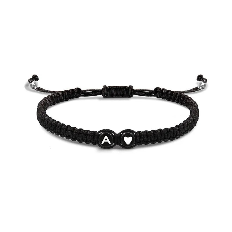 Handmade Adjustable Heart Initial Bracelets for Friendship - Smarsty