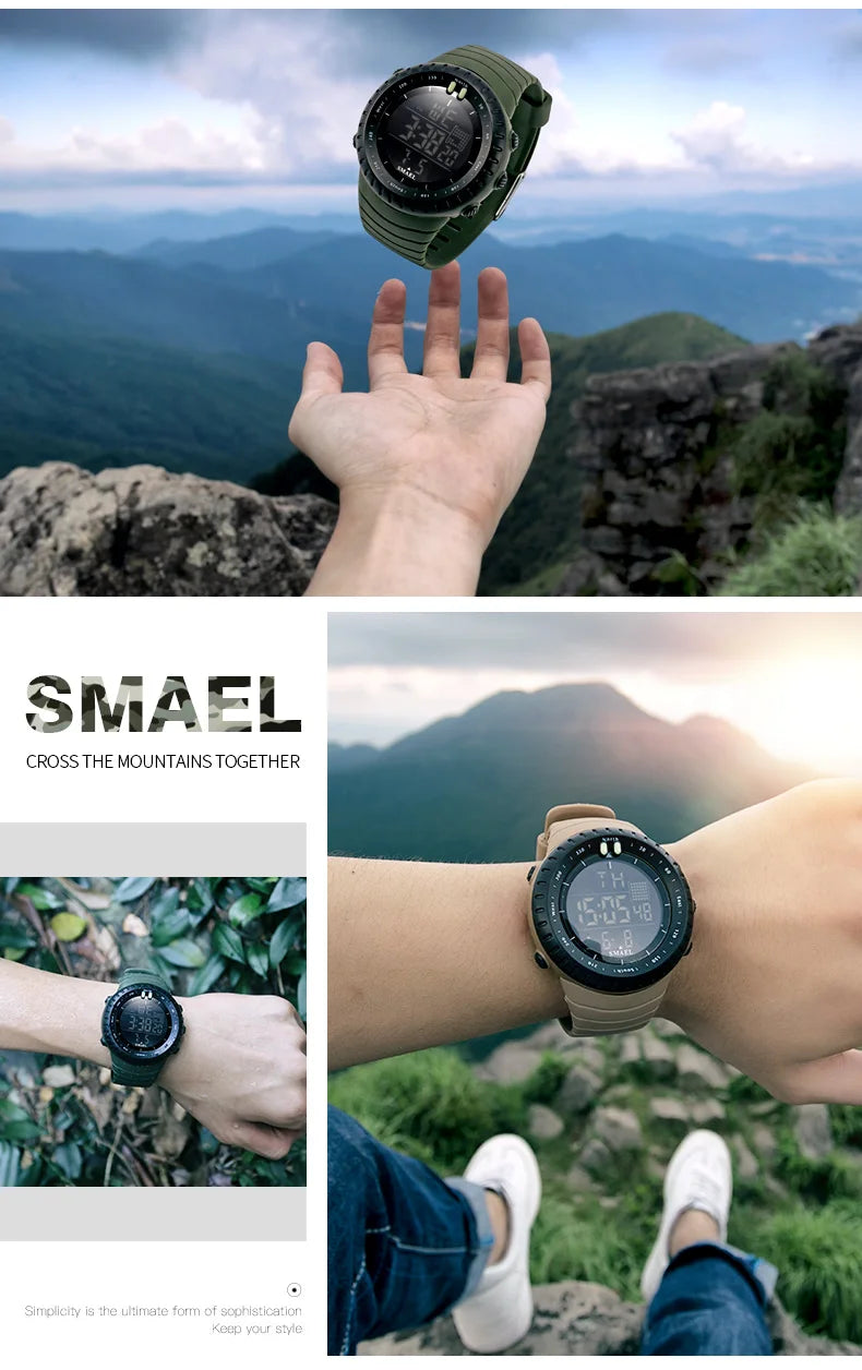 SMAEL Waterproof Digital Sports Watch with Big Dial - Smarsty