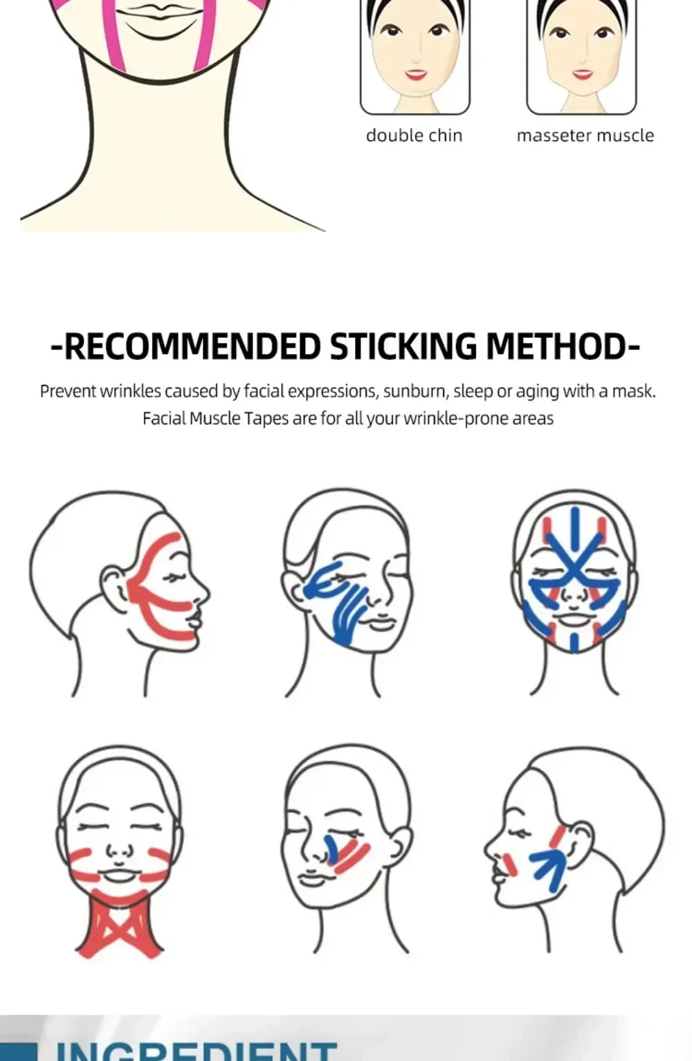 Kinesiology Tape for Instant Face and Neck Lift - Smarsty