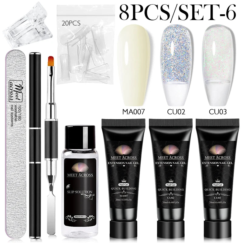 Nail Extension Gel Polish Set for Stunning Manicures - Smarsty