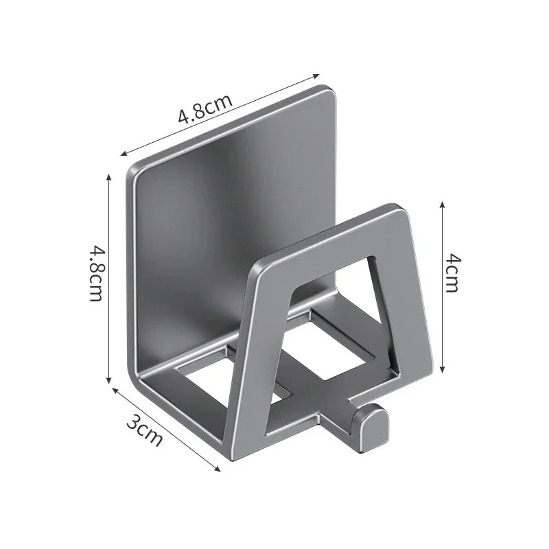 Kitchen Sponges Holder Carbon Steel Sink Sponges Drain Drying Rack Pot Cover Rack Self Adhesive Storage Holder Kitchen Organizer by Smarsty