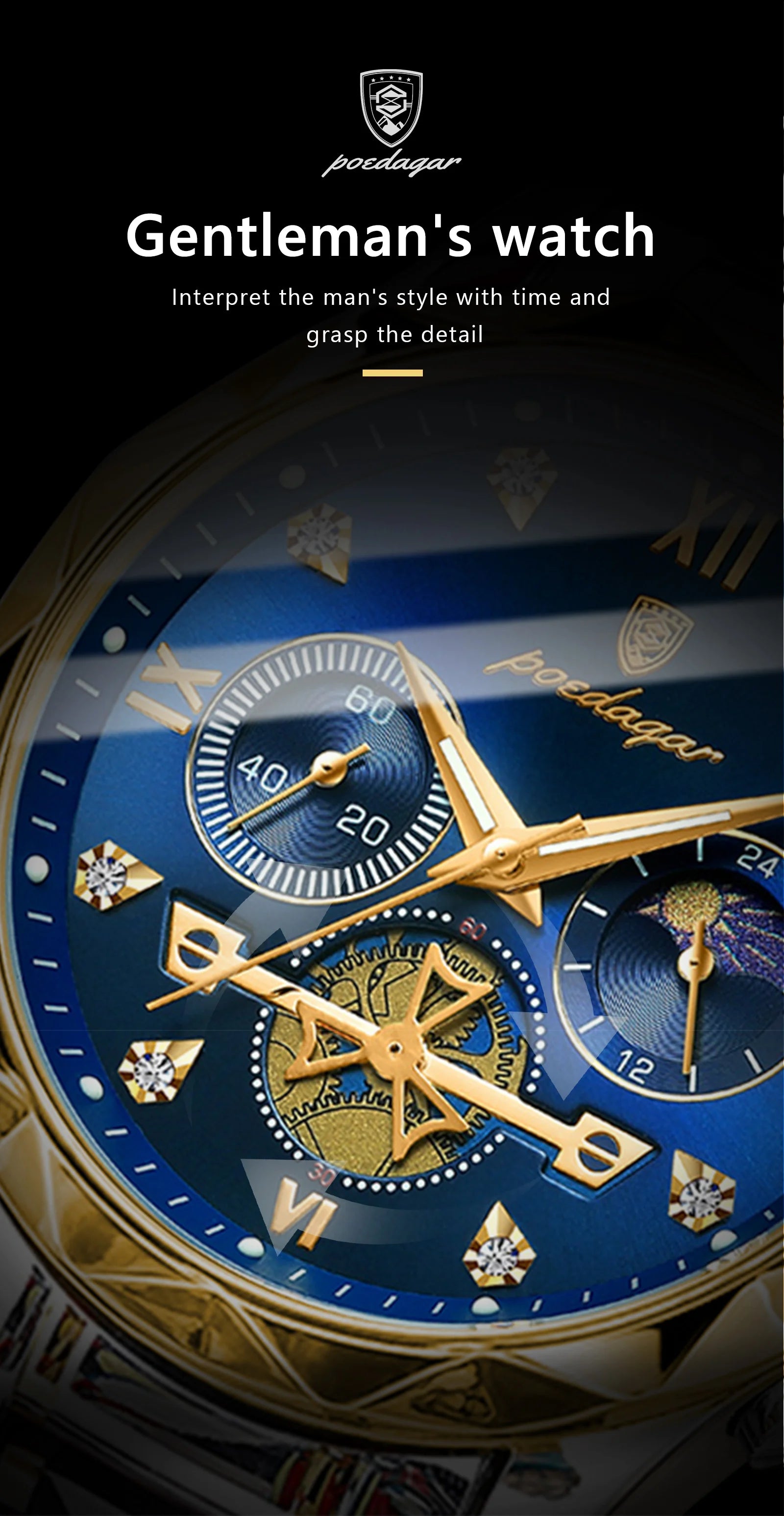 Luxury Waterproof Chronograph Watch for Men - Smarsty