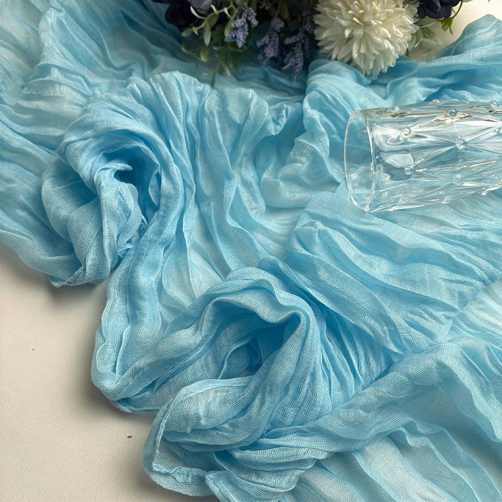 Wrinkle Gauze Table Runner for Elegant Dining Decor - Smarsty