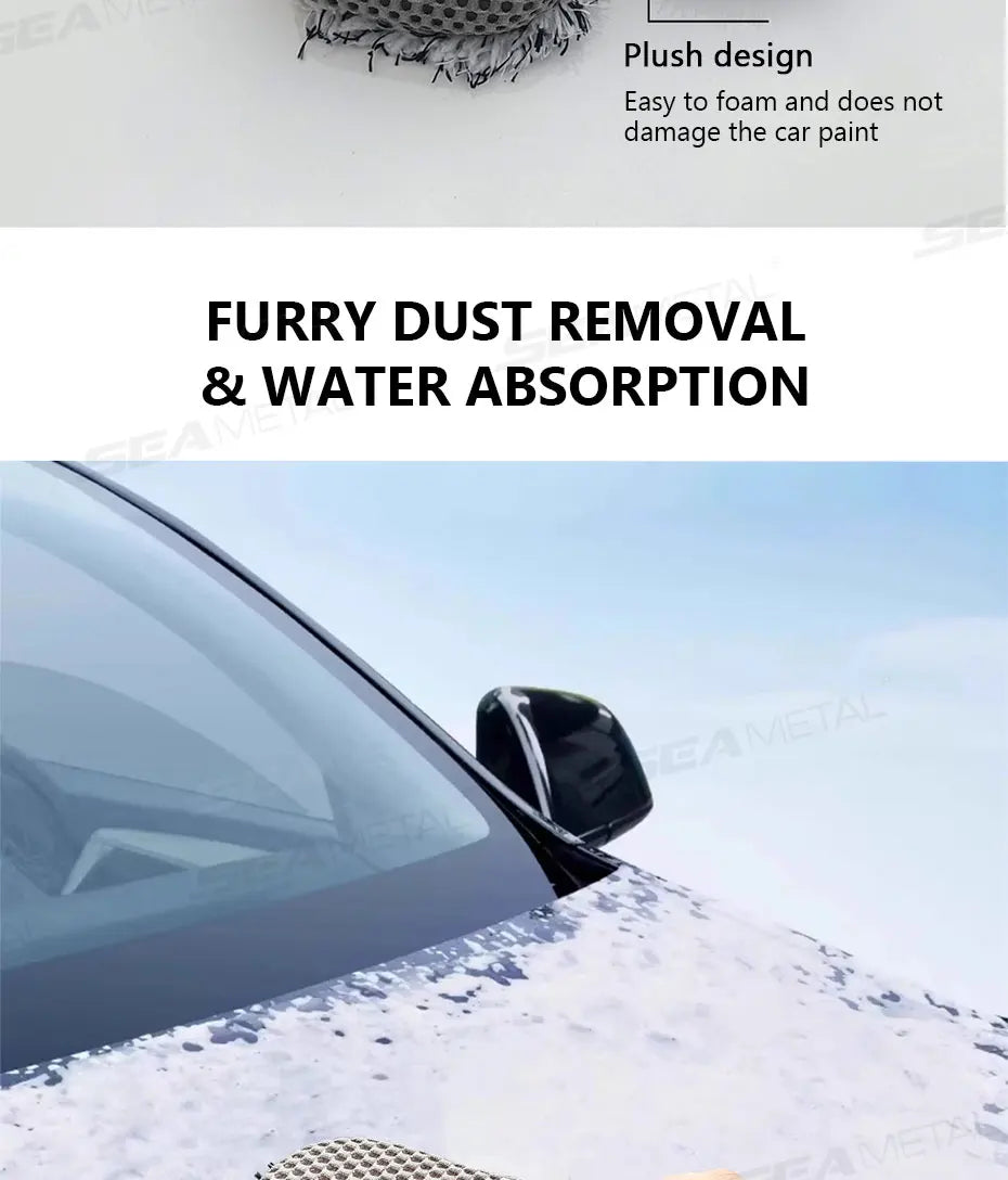 Two Sided Microfiber Car Wash Sponge For Scratch Free Care - Smarsty