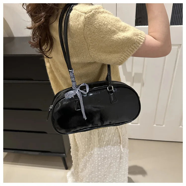 Large Capacity Silver Women Shoulder Bag Daily Use Casual - Smarsty
