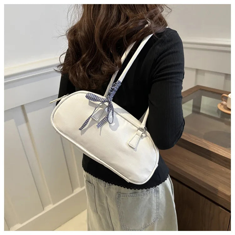 Large Capacity Silver Women Shoulder Bag Daily Use Casual - Smarsty