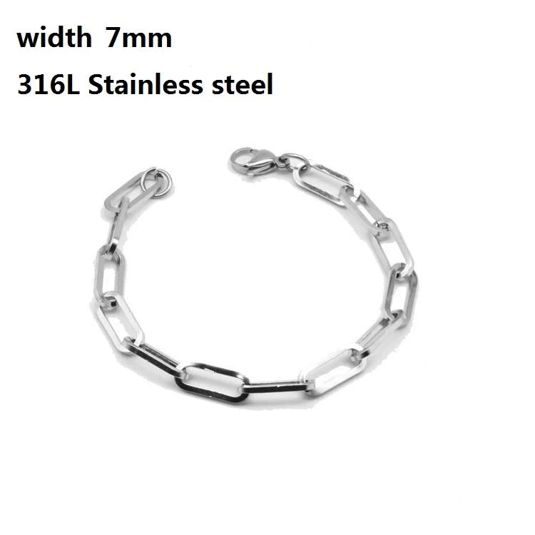 316L Stainless Steel Cuban Chain Bracelet for All - Smarsty
