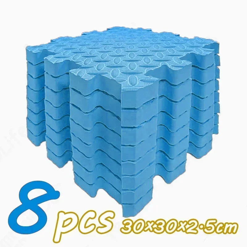 8Pcs/2.5cm Thick Nonslip Baby Crawling Play Mat Soundproof Puzzle Gym Mat for Children's Room and Eco-Friendly Puzzle Mat by Smarsty