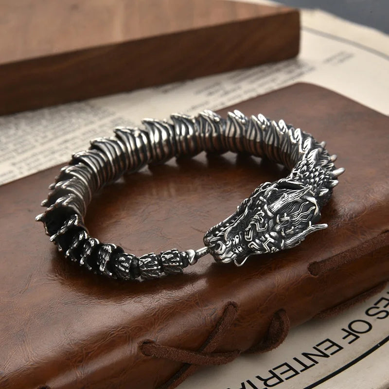 Tibetan Dragon Bracelet for Men and Women Lucky Amulet - Smarsty