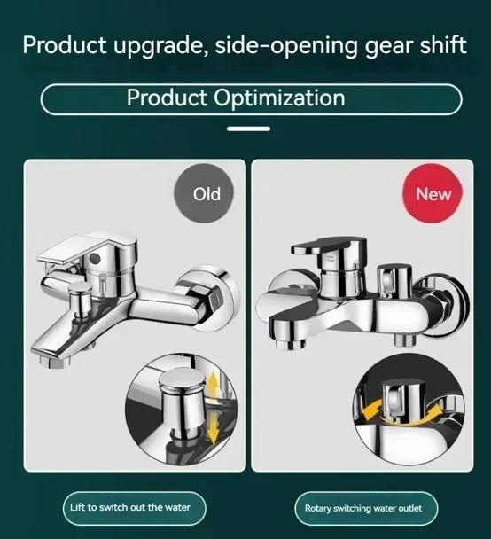 Contemporary Dual Handle Shower Faucet Set with Mixing Valve - Smarsty