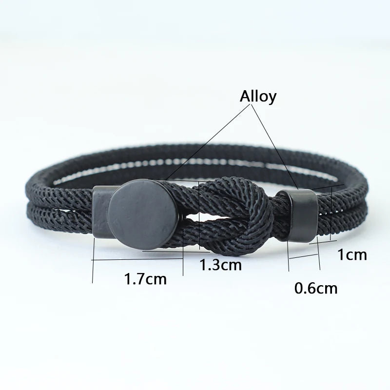 Men's Double Layer Rope Bracelet Gift for Him - Smarsty